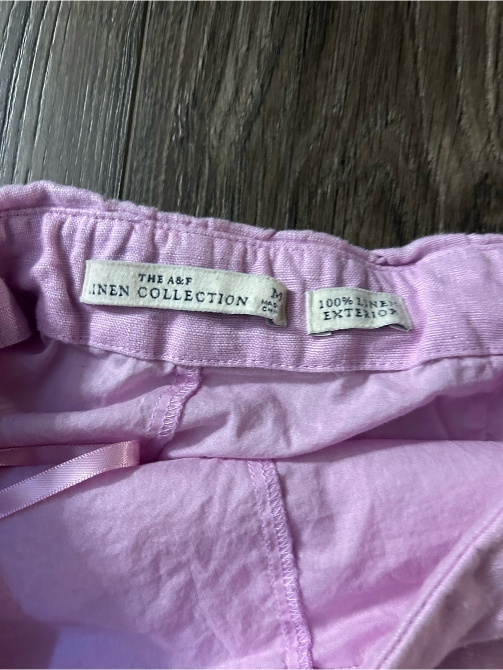 Abercrombie & Fitch Lilac Scallop-Hem Linen Mini Skirt and top 2 piece set - Picture 5 of 8